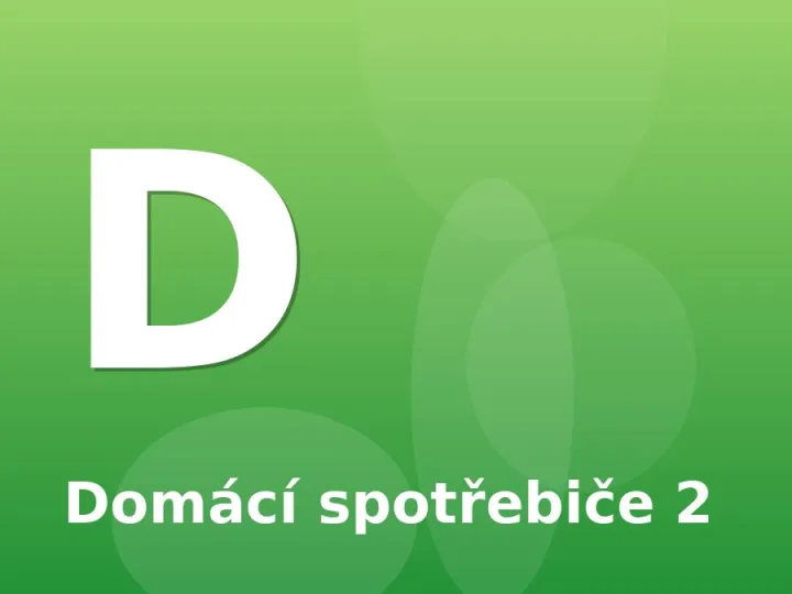 Domácí spotřebiče 2