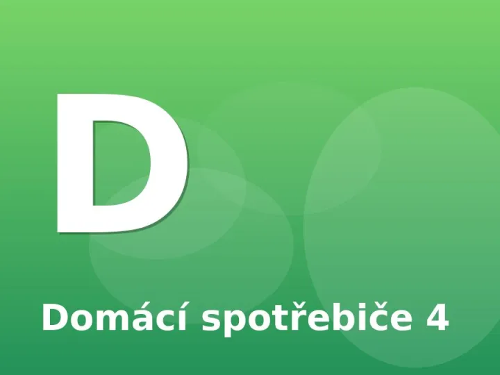 Domácí spotřebiče 4