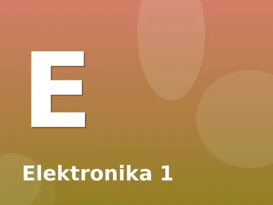 Elektronika 1