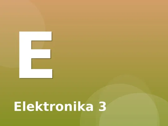 Elektronika 3