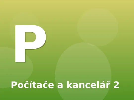Počítače a kancelář 2