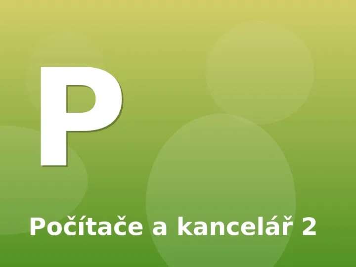 Počítače a kancelář 2