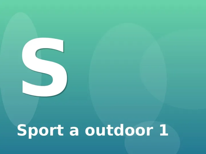Sport a outdoor 1