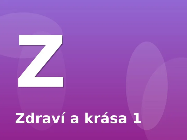 Zdraví a krása 1