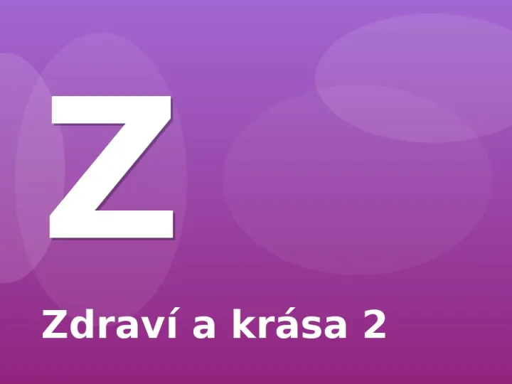 Zdraví a krása 2