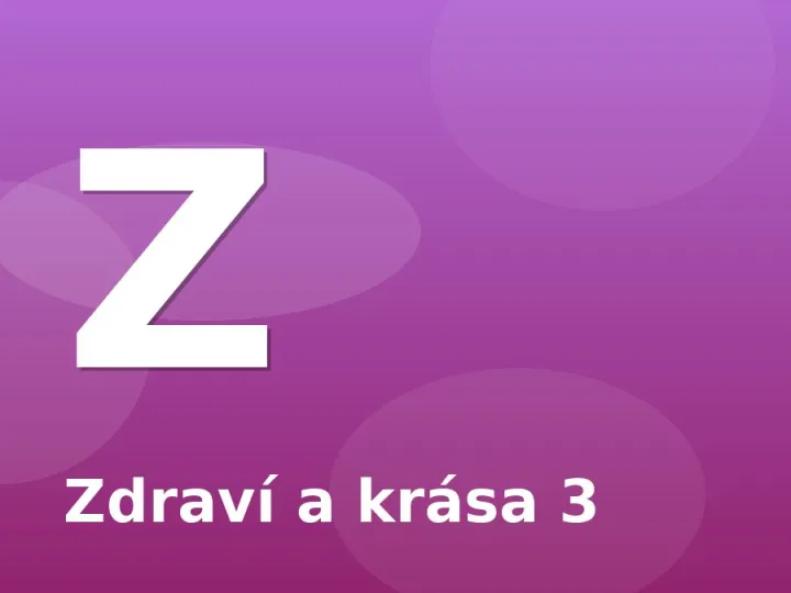 Zdraví a krása 3